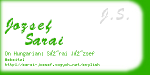 jozsef sarai business card